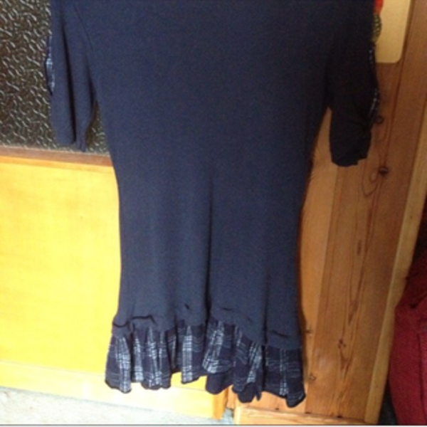 Blue and plaid dress M is being swapped online for free