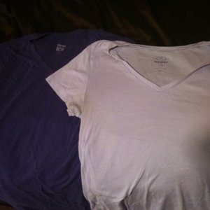 (2) Purple Basic Tee Set (UO & Old Navy) is being swapped online for free