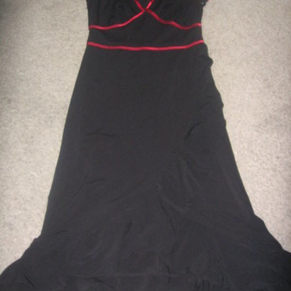 Beautiful Black Dress With Red Trim Macys Inc. is being swapped online for free