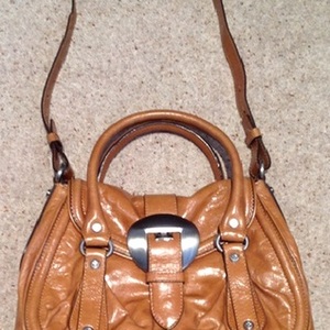 FRANCESCO BIASIA Vintage Tan leather Satchel - medium size. is being swapped online for free