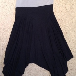 Black/ Grey Asymmetric Hem Style Dress - Size UK 12. is being swapped online for free