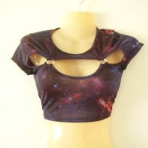 galaxy print crop top is being swapped online for free