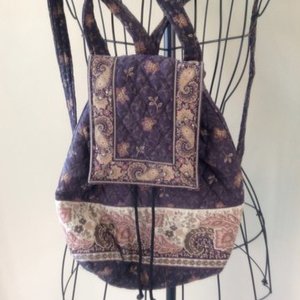 Vera Bradley Black Walnut Backpack RETIRED PATTERN HTF is being swapped online for free