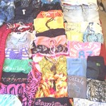 lot of name brand clothes is being swapped online for free