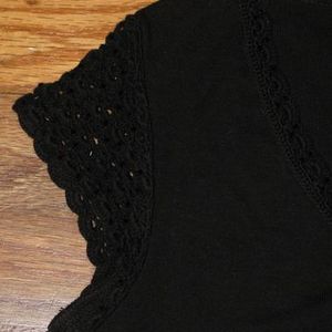 Black Top with Crochet is being swapped online for free