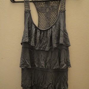 Grey Ruffled Knit Tank Top is being swapped online for free