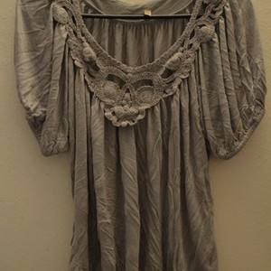 Grey Loose Knit Blouse is being swapped online for free