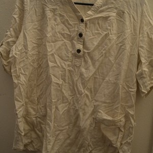 Loose off-white blouse is being swapped online for free