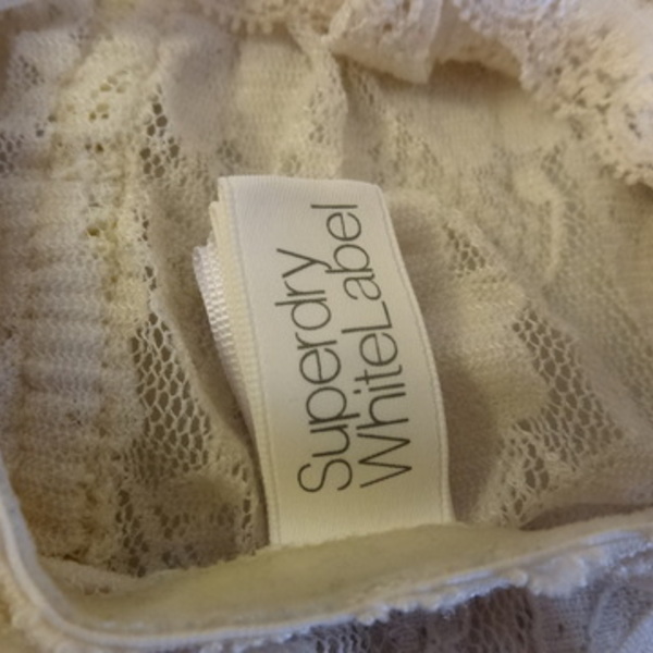 Authentic Superdry White Lace Babydoll Tank is being swapped online for free