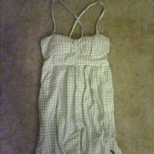 NWOT Abercrombie & Fitch White Plaid Dress is being swapped online for free