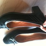 Genuine suede black low heels with little cute bows (size US 6, EU 36, UK 3.5) is being swapped online for free