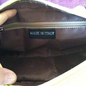 Made In Italy faux-leather cream-yellow handbag is being swapped online for free