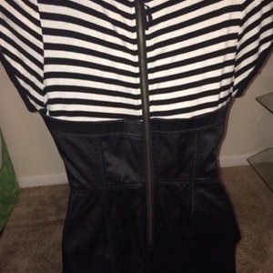 Bodycon striped satin dress sz m is being swapped online for free