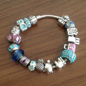 Genuine Pandora Sterling Silver 18 Charm Bracelet, 925 hallmark.  is being swapped online for free