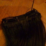 clip in bangs  dark brown is being swapped online for free
