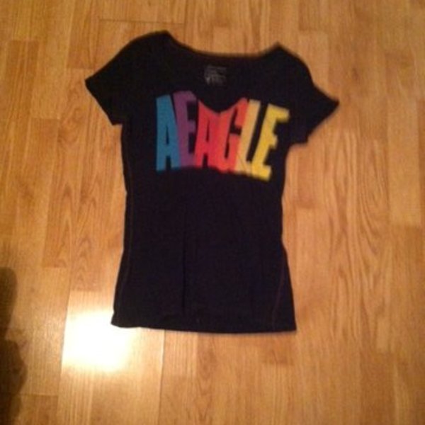 Black AE Tee- Colorful Lettering is being swapped online for free