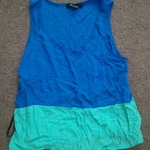 Forever 21 Royal blue and mint color block top is being swapped online for free
