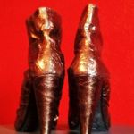 BETSEYVILLE BETSEY JOHNSON SIZE 5.5 BRONZE METALLIC ANKLE SLOUCH BOOTS RV$115 is being swapped online for free