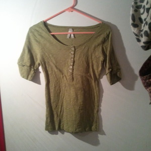 Army green Button upp shirt is being swapped online for free