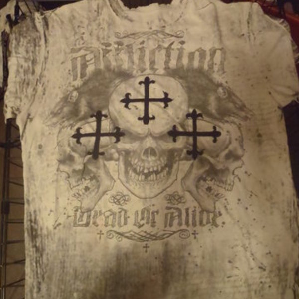 MENS (M) AFFLICTION SHIRT  is being swapped online for free