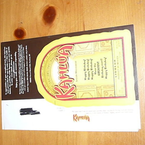 Kahlua Label is being swapped online for free