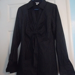 Worthington Long shirt Dress black stripe is being swapped online for free