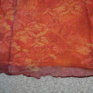 Long Skirt w/ Orange Flowers, Size S is being swapped online for free