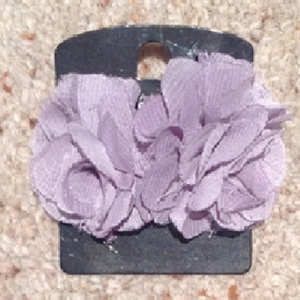 George Lilac Flower Fabric Earrings.  is being swapped online for free