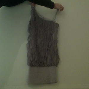 Grey/Black polka dotted party dress is being swapped online for free