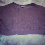 cute brown sweater top crochet detail small  is being swapped online for free
