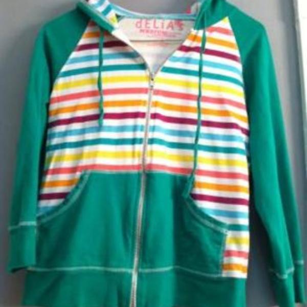Delia's Multicolored Striped Hoodie is being swapped online for free