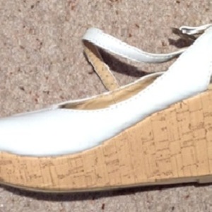 White Peep - Toe Wedges, UK Size 5.  is being swapped online for free