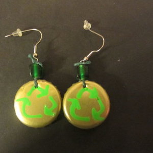 Recycle Bottle Cap Earrings is being swapped online for free