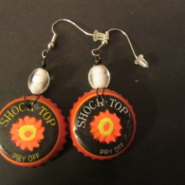 Shock Top Bottle Cap Earrings is being swapped online for free