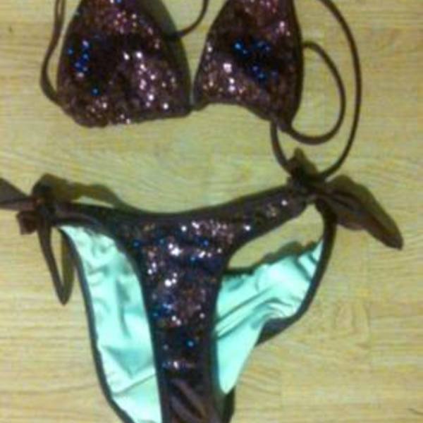 purple sequence bathing suite  is being swapped online for free