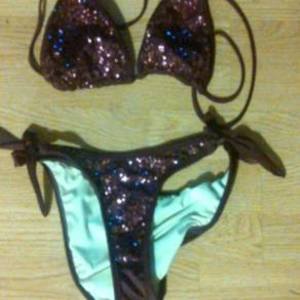 purple sequence bathing suite  is being swapped online for free