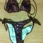 purple sequence bathing suite  is being swapped online for free