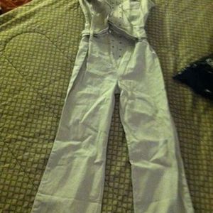 NWT-sand color pants jumpsuit is being swapped online for free