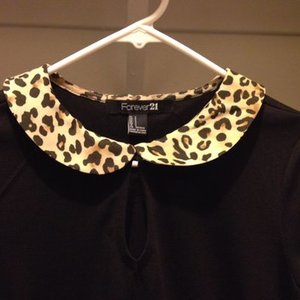 Black Leopard Collar Dress SMALL is being swapped online for free