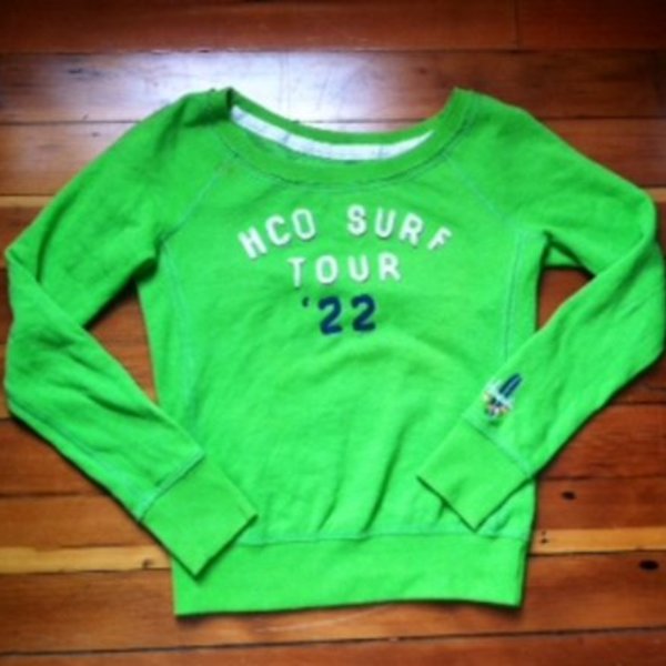 lime green hollister sweat shirt is being swapped online for free