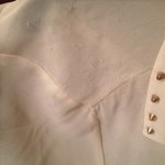 Cream studded collar chiffon blouse is being swapped online for free