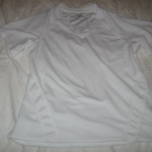 Champion White High Wick V Neck Tee - Medium is being swapped online for free