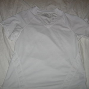 Champion White High Wick V Neck Tee - Medium is being swapped online for free