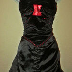 Gorgeous Black with Red Jewels Gothic Dress, size Small Medium is being swapped online for free