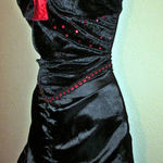 Gorgeous Black with Red Jewels Gothic Dress, size Small Medium is being swapped online for free