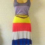 colorblock tank dress s is being swapped online for free