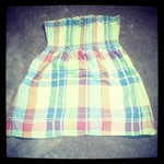 plaid tube top small american eagle is being swapped online for free