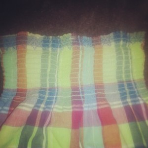 plaid tube top small american eagle is being swapped online for free