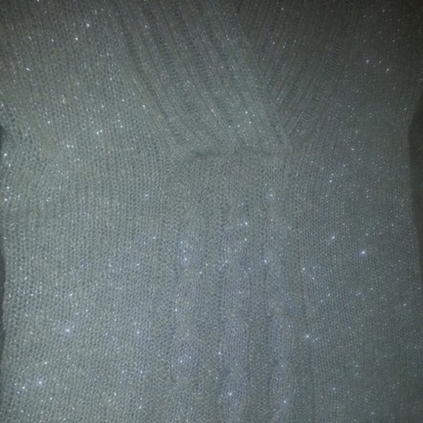sparkle sweater with silver sparkle thread glitter flashy small is being swapped online for free