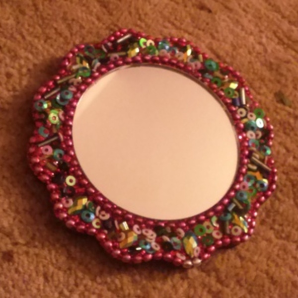 Beaded Mini Mirror  is being swapped online for free